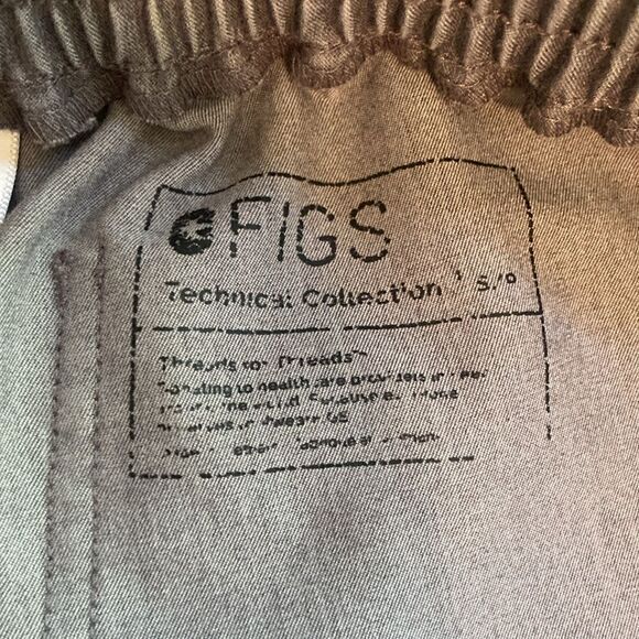 Figs Technical Collection Gray Drawstring Waist Scrub Pants Size Medium - Picture 7 of 11